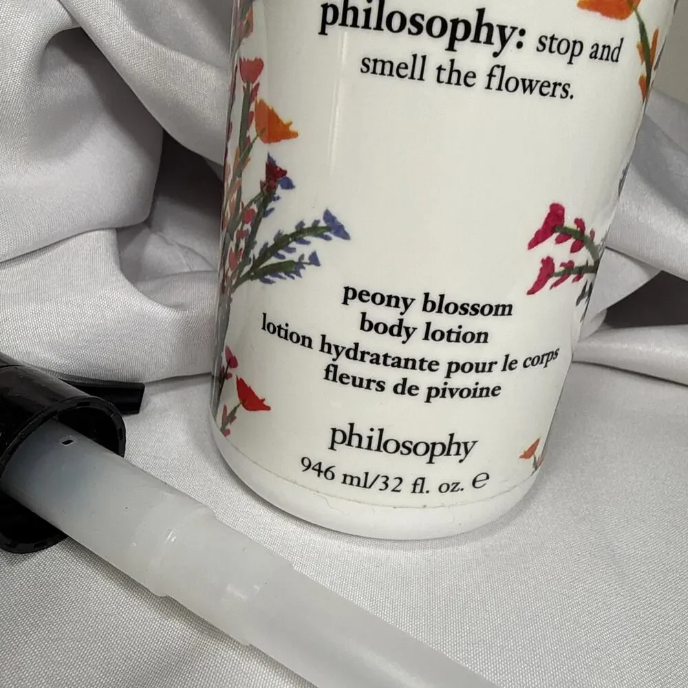NEW WITH PUMP PHILOSOPHY FIELD OF FLOWERS BODY LOTION 32 OZ